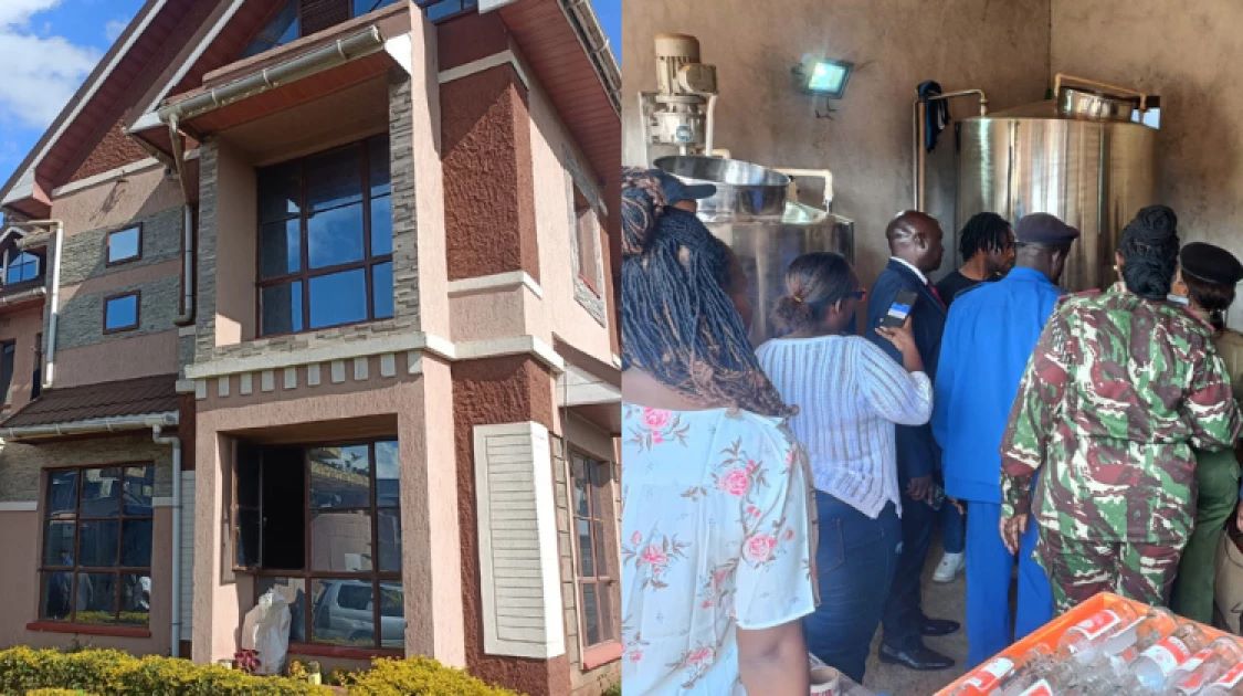Four Arrested As Counterfeit Liquor Brewery Busted In Posh Kiambu Mansion